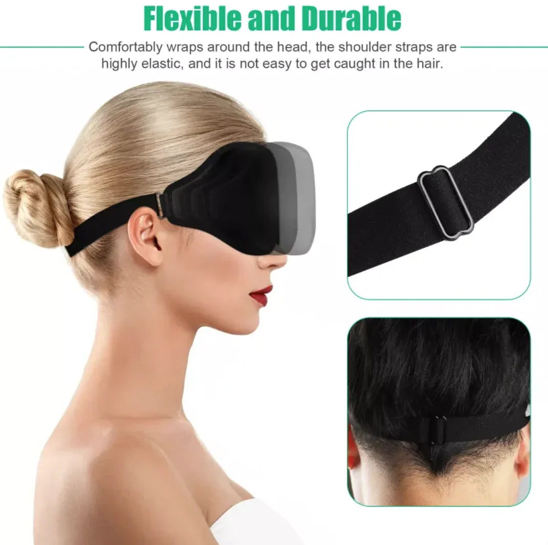 3D Padded Silk Travel Eye Mask for Sleeping