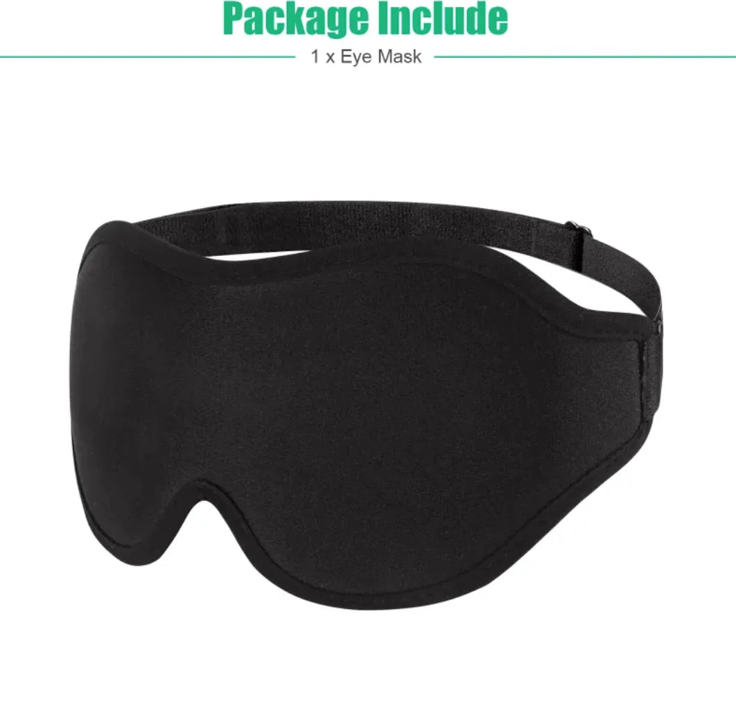 3D Padded Silk Travel Eye Mask for Sleeping
